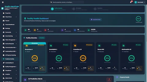 Predictive Facility Management System interface