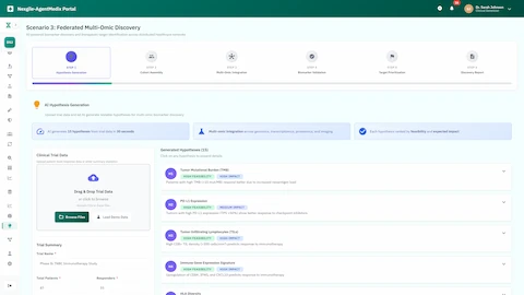 Federated Multi-Omic Discovery Digital Worker interface