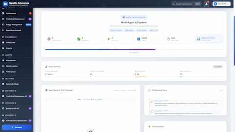 AI-Powered Production Optimization & OEE Intelligence Digital Worker interface