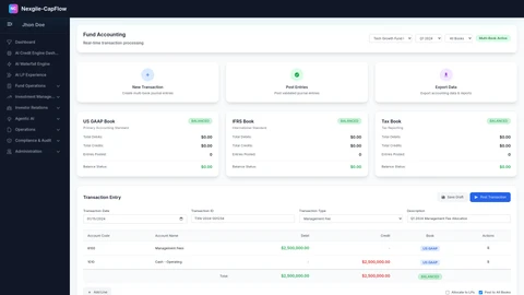 Nexgile CapFlow Vault interface