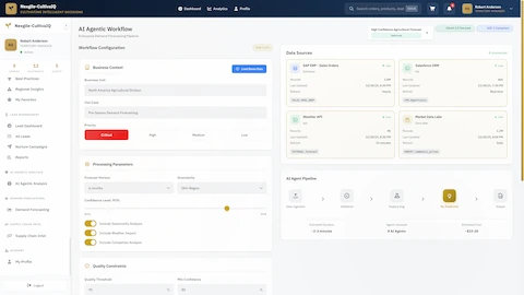 Enterprise AI Agentic Orchestration Platform interface