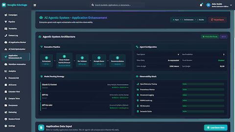 AI Application Enhancement System interface