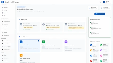 AI-Powered DME Order Orchestration System interface