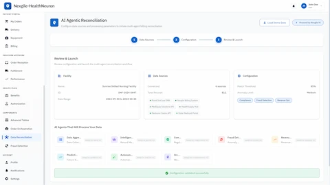Multi-Agent DME Billing Reconciliation System interface