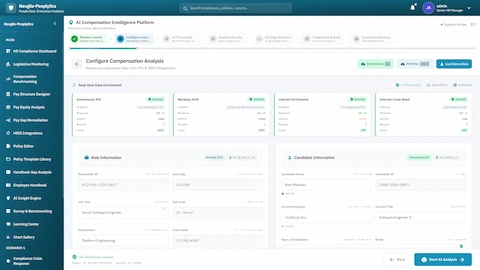 Enterprise AI Compensation Intelligence Digital Worker interface