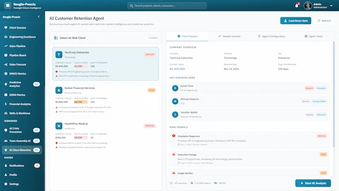 AI Customer Retention Agent System interface
