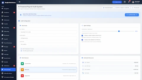 Intelligent Payroll Audit Worker interface