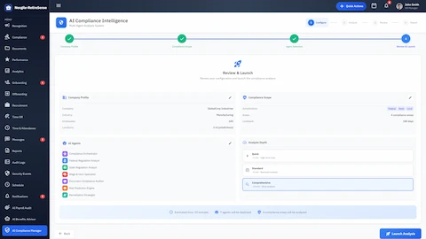 HR Compliance Intelligence Worker interface