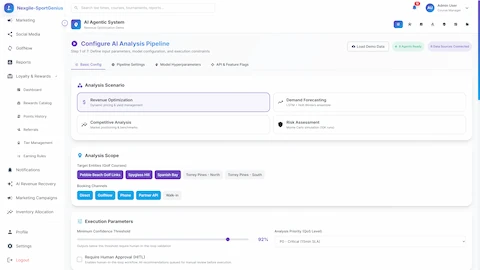 Enterprise AI Agentic Revenue Optimization System interface