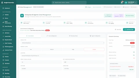 Crisis Management Digital Worker interface