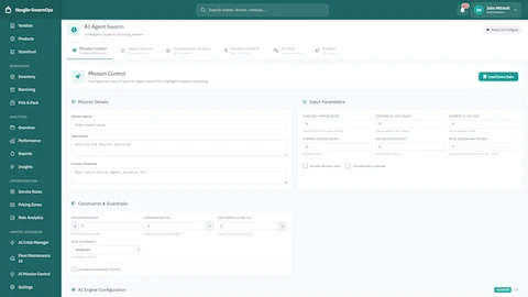 Autonomous Operations Digital Worker (Agent Swarm) interface