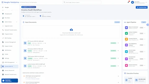 AI Invoice Analytics & Audit Digital Worker interface